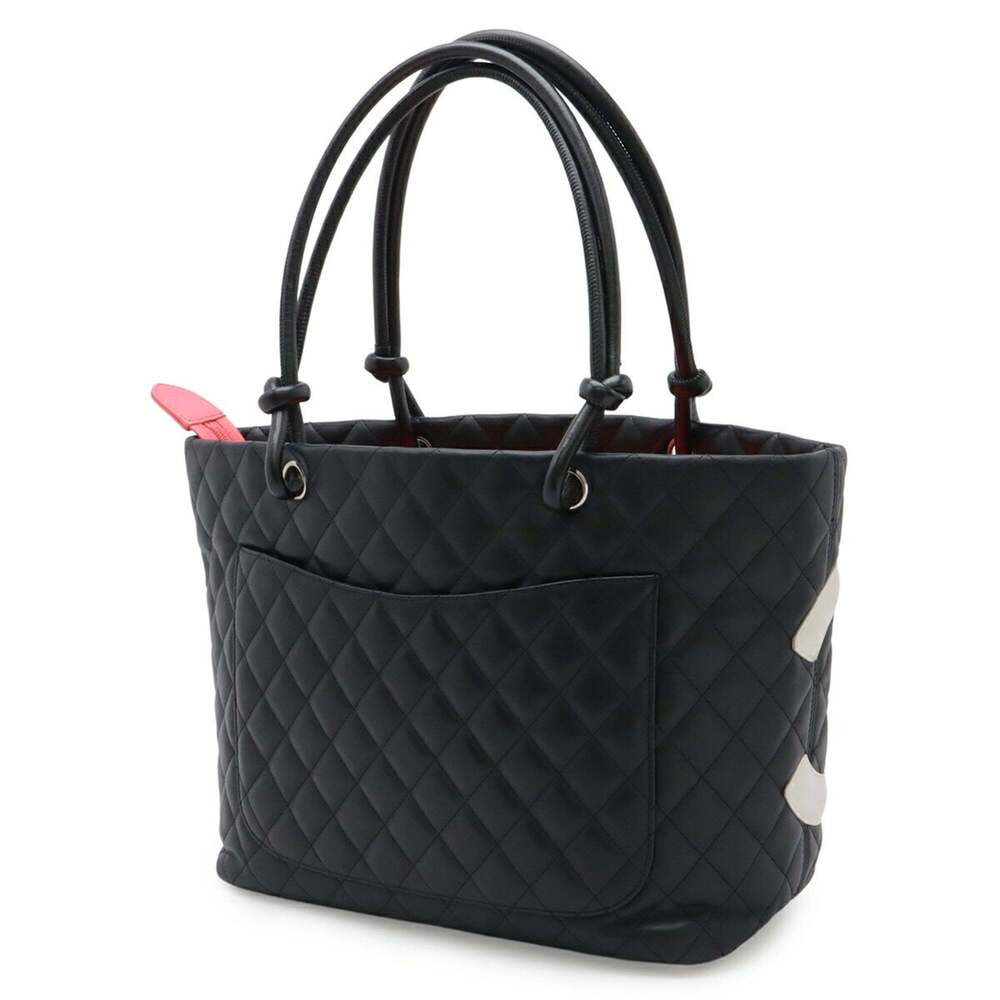 CHANEL Black Leather Logo Shoulder Bag - Picture 3 of 10